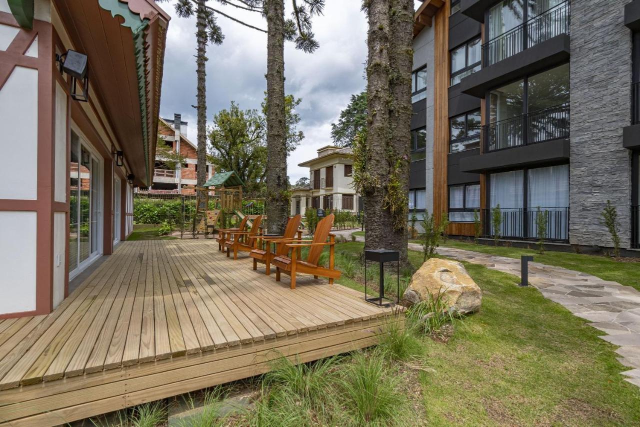 Rosa Edificio Bav Apartamento Gramado Exterior foto