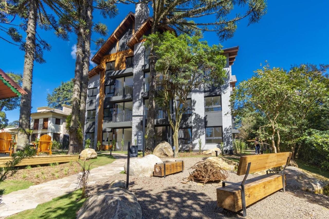 Rosa Edificio Bav Apartamento Gramado Exterior foto