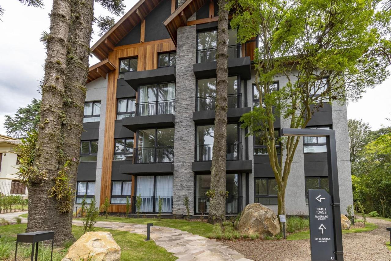 Rosa Edificio Bav Apartamento Gramado Exterior foto