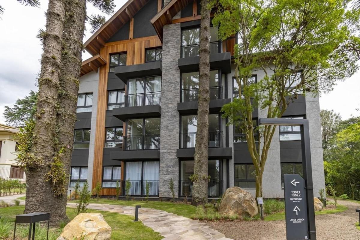 Rosa Edificio Bav Apartamento Gramado Exterior foto